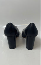 Load image into Gallery viewer, Antonio Melani Womens Black Leather Slip-On High Pump Heels Size 8.5M