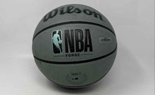 Load image into Gallery viewer, Wilson NBA Forge Gray & Black Indoor Outdoor Basketball Ball Size 7