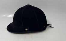 Load image into Gallery viewer, Black Lightweight Adjustable Strap Open Face Equestrian Riding Helmet