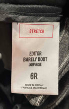 Load image into Gallery viewer, Express Womens Gray Striped Editor Barely Boot Low Rise Dress Pants Size 6R