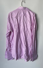 Load image into Gallery viewer, Bugatchi Mens Pink Long Sleeve Collared Button Front Dress Shirt Size 16.5