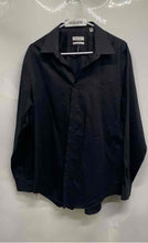 Load image into Gallery viewer, Calvin Klein Mens Black Cotton Long Sleeve Slim Fit Dress Shirt Size 17 32-33