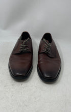 Load image into Gallery viewer, Gifennse Mens Brown Leather Square Toe Lace-Up Derby Dress Shoes Size 11