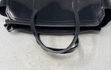 Load image into Gallery viewer, Amber Rose Womens Black Leather Double Handle Zip Top Shoulder Tote Bag
