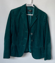Load image into Gallery viewer, Talbots Womens Green Long Sleeve Notch Lapel Three-Button Blazer Size 6P