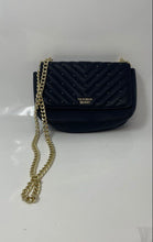 Load image into Gallery viewer, Victoria's Secret Womens Black Quilted Faux Leather Chain Strap Shoulder Bag
