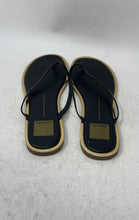 Load image into Gallery viewer, Dolce Vita Womens Black Gold Open Toe Slip-On Flip Flop Sandals Size 9M