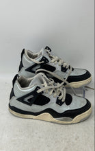 Load image into Gallery viewer, Nike Boys Air Jordan 4 Retro FZ8586-070 Black Gray Lace-Up Sneaker Shoes Size 1Y