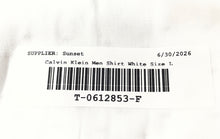 Load image into Gallery viewer, Calvin Klein Mens White Cotton Slim Fit Dress Shirt Size Large 16-16.5 34/35