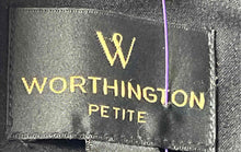 Load image into Gallery viewer, Worthington Womens Black Long Sleeve Notch Lapel One-Button Blazer Sz PL Petite