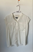 Load image into Gallery viewer, Banana Republic Womens Beige Short Cap Sleeve Button Front Blouse Top Size XS
