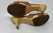 Load image into Gallery viewer, Michael Kors Womens Amelie Luggage Brown Leather Open Toe Mule Sandals Size 8 M