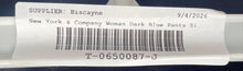 Load image into Gallery viewer, New York & Company Womens Dark Blue Flat Front Slash Pocket Dress Pants Size 16