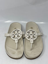 Load image into Gallery viewer, Authentic Tory Burch Womens White Slip-On Thong Sandals Size 7.5M Damaged