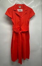 Load image into Gallery viewer, Anne Klein Womens Orange Short Sleeve Collared Button Front Shirt Dress Size 4