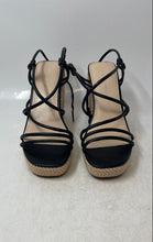 Load image into Gallery viewer, Marc Fisher Womens Zesty Black Leather Platform Espadrille Sandals Size 8.5