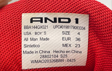 Load image into Gallery viewer, And1 Boys Multicolor Round Toe Lace-Up Mid Top Sneakers Shoes Size 4