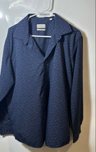 Load image into Gallery viewer, Lucky Brand Mens Blue Printed Long Sleeve 4-Way Stretch Dress Shirt Size XL