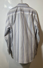 Load image into Gallery viewer, Perry Ellis Portfolio Mens Multicolor Striped Long Sleeve Dress Shirt Size L