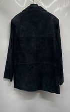 Load image into Gallery viewer, Jessica Holbrook Womens Black Long Sleeve Button-Front Leather Jacket Size M