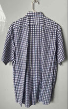 Load image into Gallery viewer, Lacoste Mens White Checked Short Sleeve Collared Dress Shirt Size 45