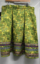 Load image into Gallery viewer, Von Landen By Ulla Popken Womens Green Leaf Print A-Line Skirt Size 20 With Tag