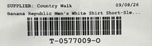 Load image into Gallery viewer, Banana Republic Mens White Standard Fit Short Sleeve Button-Up Shirt Size L