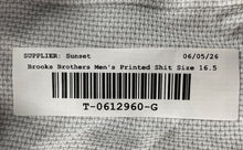 Load image into Gallery viewer, Brooks Brothers Mens Gray Printed Madison Fit Non-Iron Dress Shirt Size 16.5-35