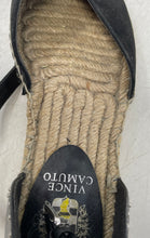 Load image into Gallery viewer, Vince Camuto Womens Black Suede Studded Ankle Strap Espadrille Flats Size 5M