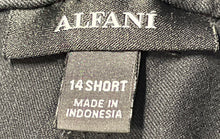 Load image into Gallery viewer, Alfani Womens Black Flat Front Stretch Straight Leg Ankle Pants Size 14S