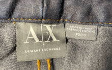 Load image into Gallery viewer, Armani Exchange Womens Blue Denim Regular-Fit Dark Wash Skinny Jeans Size P0