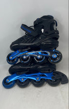 Load image into Gallery viewer, Schwinn Boys ABEC-7 Blue Black 76MM Adjustable Inline Roller Skates Size 8-9