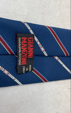 Load image into Gallery viewer, Gianni Manzoni Mens Blue Striped Adjustable Formal Pointed Tie One Size