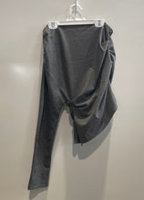 Load image into Gallery viewer, Zara Womens Gray One-Shoulder Sleeve Asymmetric Neck Cropped Blouse Top Size XS