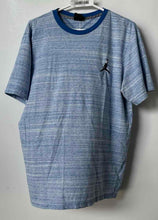 Load image into Gallery viewer, Air Jordan Mens Blue White Printed Short Sleeve Crew Neck T-Shirt Size L