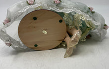 Load image into Gallery viewer, Antique Ceramic Decor Blonde Hair Blue Eyes Crown Pastel Gown Fashion Doll