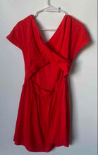 Load image into Gallery viewer, Armani Exchange Womens Orange Short Sleeve V-Neck Regular Fit Mini Dress Size 10