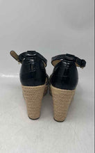 Load image into Gallery viewer, Michael Kors Womens Fanning Black Croc Embossed Wedge Espadrille Sandals Sz 7.5M