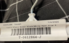 Load image into Gallery viewer, Calvin Klein Womens Black White Check Regular Fit Skinny Leg Ankle Pants Size 8