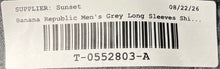 Load image into Gallery viewer, Banana Republic Mens Gray Long Sleeve Collared Button-Up Shirt Size Medium