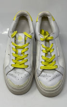 Load image into Gallery viewer, Authentic Tory Burch Womens Ladybug White Yellow Sneaker Shoes Size 6.5M Stained