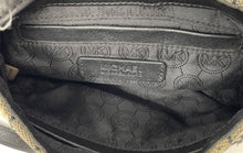 Load image into Gallery viewer, Michael Kors Womens Brown Black Signature Print Flap Over Crossbody Handbag