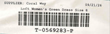 Load image into Gallery viewer, Loft Womens Green Floral Short Cap Sleeve V-Neck Side Wrap Dress Size 8