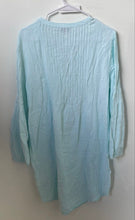 Load image into Gallery viewer, Vineyard Vines Womens Light Blue Linen Long Sleeve Button Front Cover Up Size M
