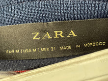 Load image into Gallery viewer, Zara Mens Red Regular Fit Pockets Drawstring Waist Bermuda Shorts Size M