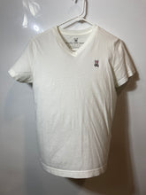 Load image into Gallery viewer, Psycho Bunny Mens White Cotton V-Neck Short Sleeve Pullover T-Shirt Size 2