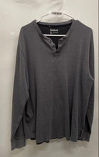 Load image into Gallery viewer, Reebok Mens Gray Long Sleeve Henley Neck Regular Fit Comfort T-Shirt Size XL