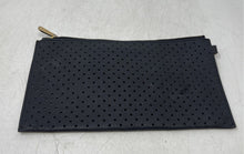 Load image into Gallery viewer, Michael Kors Womens Black Perforated Leather Zipper Wristlet Wallet