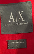 Load image into Gallery viewer, Armani Exchange Mens Red Cotton Collared Long Sleeve Button-Up Shirt Size XL