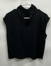 Load image into Gallery viewer, Joie Womens Black Sleeveless Mock Neck Keyhole Back Blouse Top Size Medium